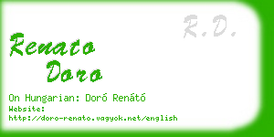 renato doro business card